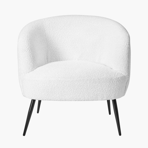 Siena Boucle Tub Chair With Black Legs