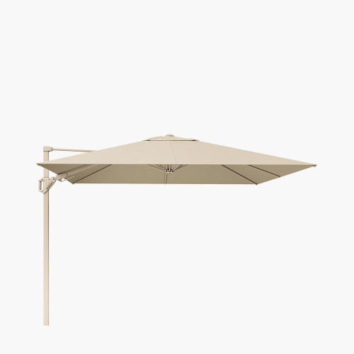 Challenger T2 3m Square Sandstone / Champagne Free Arm Parasol