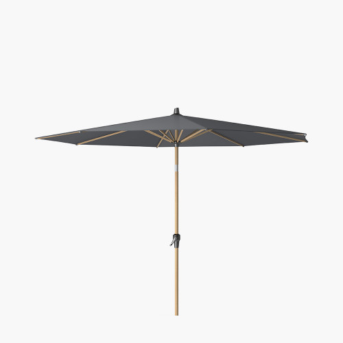 Riva Teak 3m Round Anthracite Parasol