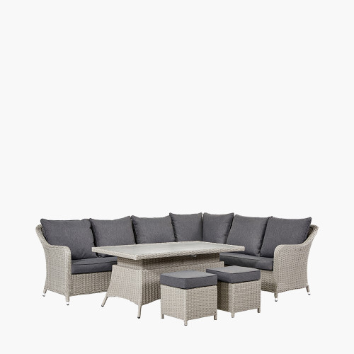 Stone Grey Antigua Corner Set Ceramic Top