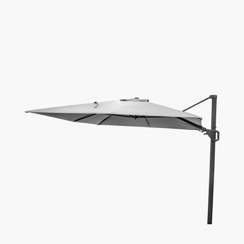 Challenger T2 3.5 x 2.6m Oblong Luna Grey Parasol