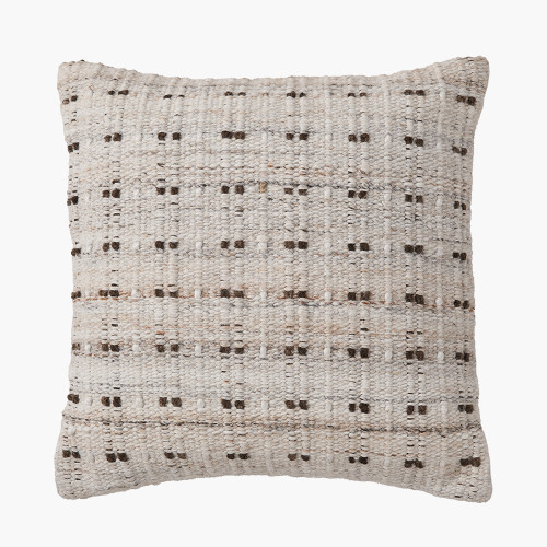 Indoor Outdoor Natural Double Stitch Cushion