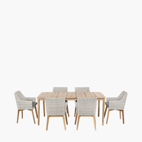 Larissa Dining Set Light Kubu Grey