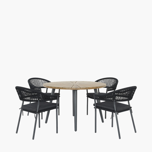 Bazel Outdoor 4 Seater Dining Set