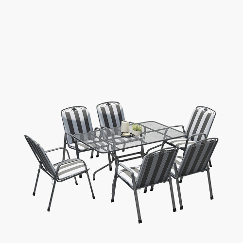 Savoy Rect 6 Seater Dining Set with Cushions