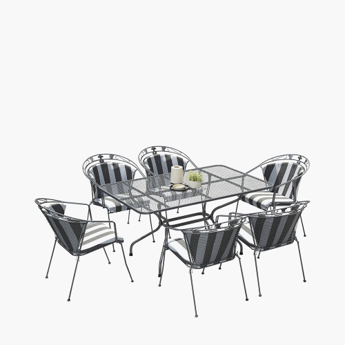 Elegance Rect 6 Seater Dining Set & Cushions