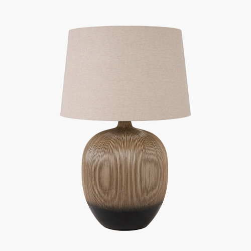 Greta Black Textured Ceramic Table Lamp