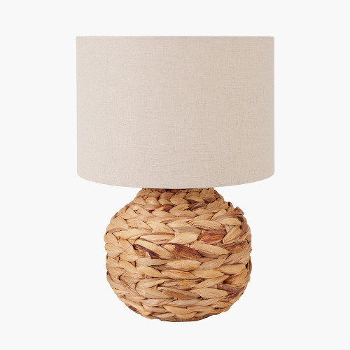 Zadi Natural Plaited Water Hyacinth Table Lamp