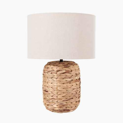 Zadi Natural Plaited Tall Water Hyacinth Table Lamp