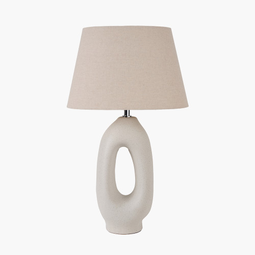 Laila Natural Organic Tall Ceramic Table Lamp