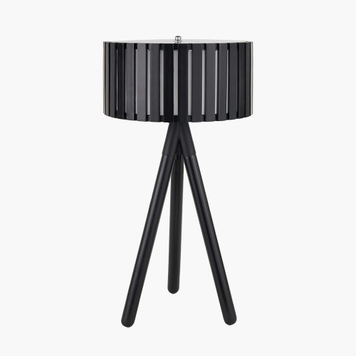 Rabanne Slatted Black Wood Tripod T/L