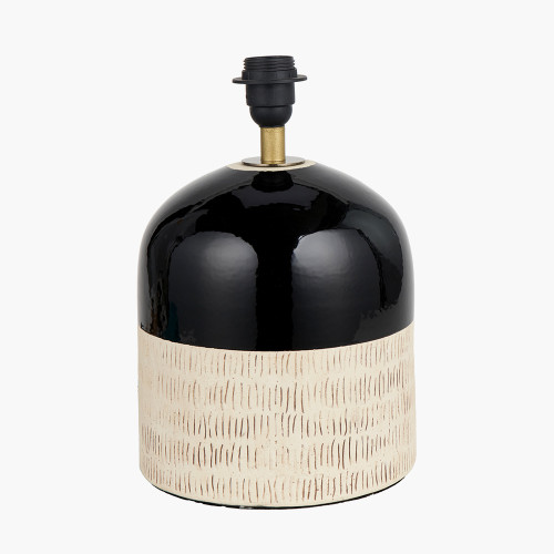 Lotta Black Natural Stoneware Table Lamp