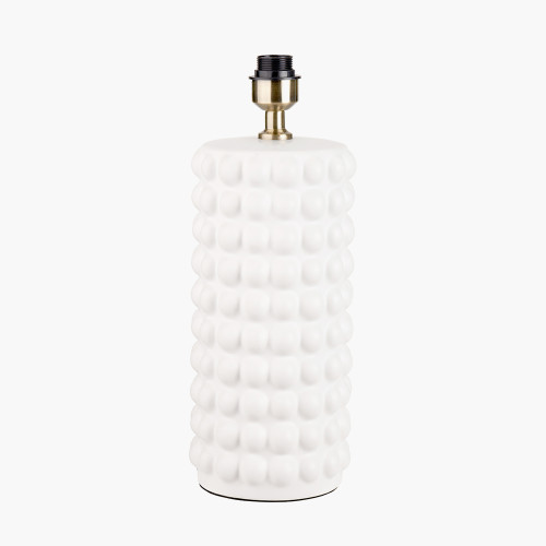 Sohan White Bobbled Ceramic Tall TB/LB