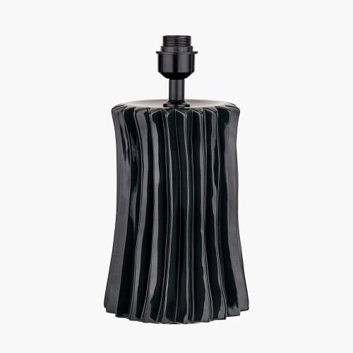 Devony Black Pleated Ceramic TB/LB