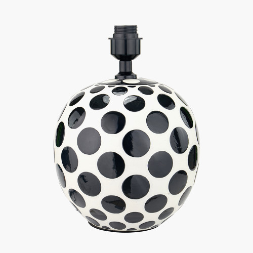 Black Polka Dot Ceramic TB/L Base