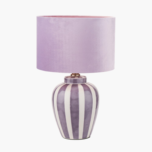 Priscilla Base & Rene 30cm Lilac Velvet shade