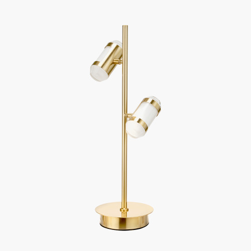 Gold Metal & White Glass LED TB/L 