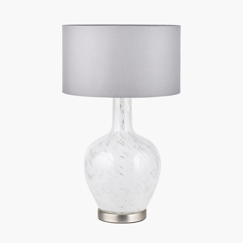 Aurora Speckled White Glass Table Lamp