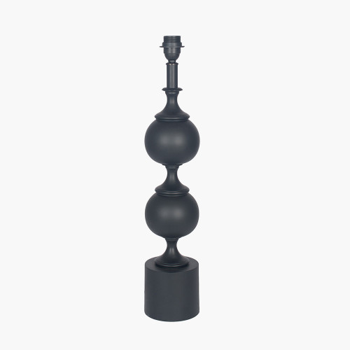 Matt Black Aluminium Tall Footed Table Lamp