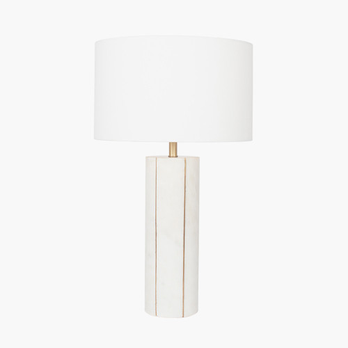 Marble and Gold Metal Tall Table Lamp