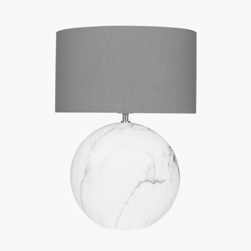 Large Marble Effect Ceramic Table Lamp