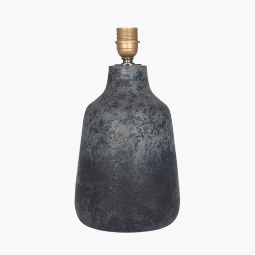 Textured Volcanic Effect Grey Stoneware Table Lamp