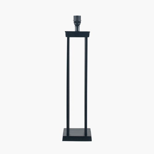 Matt Black Metal Four Post Table Lamp