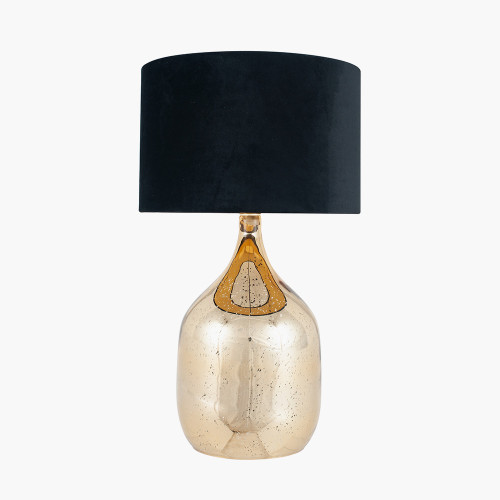 Champagne Gold Glass Dual Light Table lamp