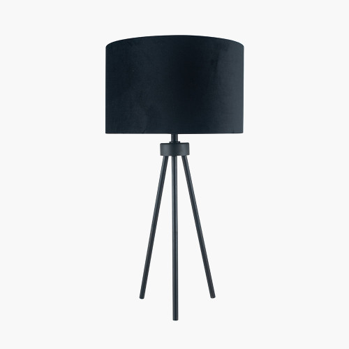 Matt Black Metal Tripod Table Lamp