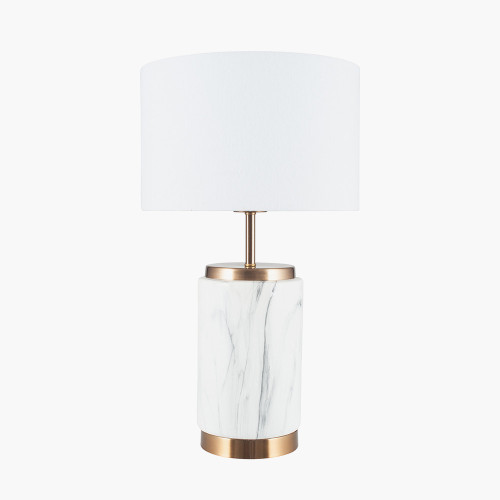 Marble Effect Ceramic Table Lamp