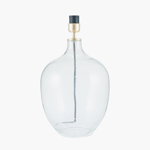 Clear Bubble Glass Table Lamp