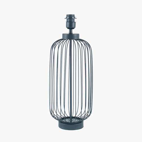 Matt Black Metal Wire Tall Table Lamp