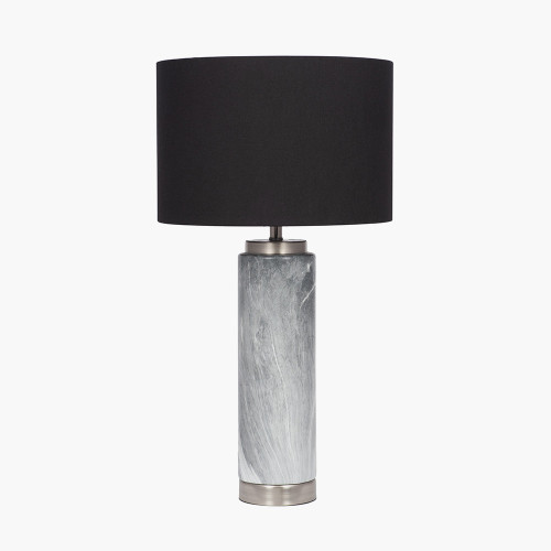 Grey Marble Effect Tall Ceramic Table Lamp