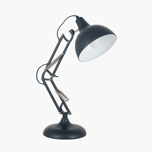 Matt Black Metal Task Table Lamp