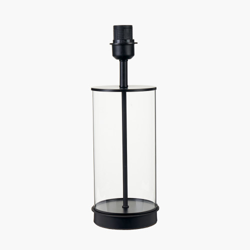 Westwood Clear Glass and Black Metal Table Lamp