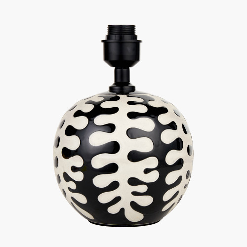 Elkorn Black and White Coral Ceramic Table Lamp