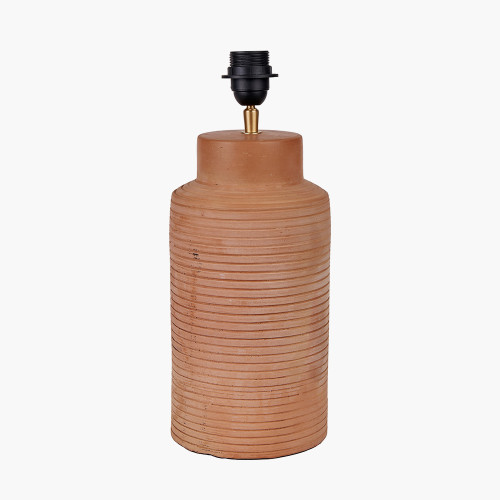 Sierra Natural Tall Ribbed Terracotta Table Lamp