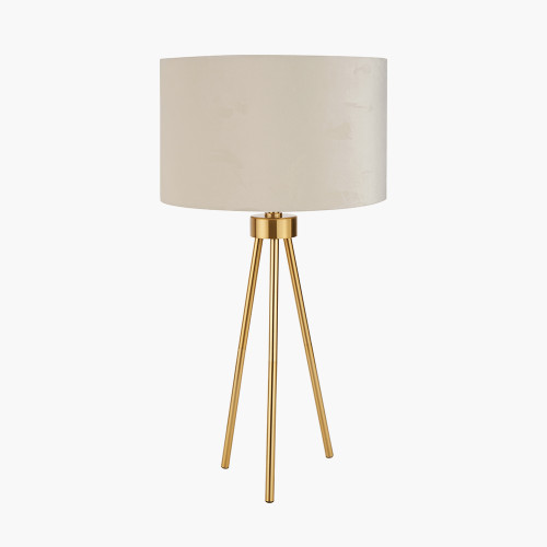 Houston Brushed Brass Tripod Table Lamp