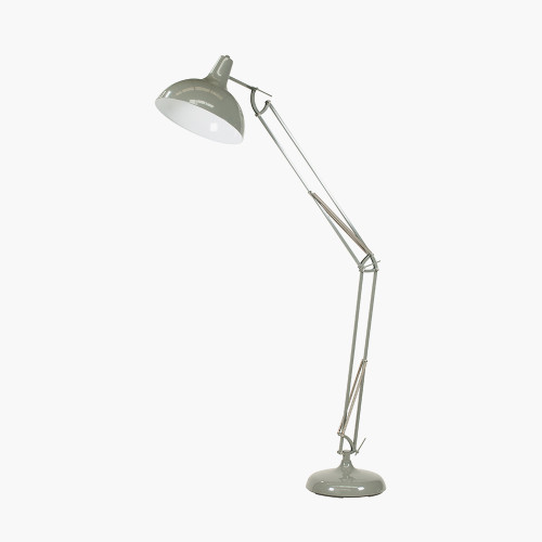 Grey Painted Oversize Task Floor Lamp