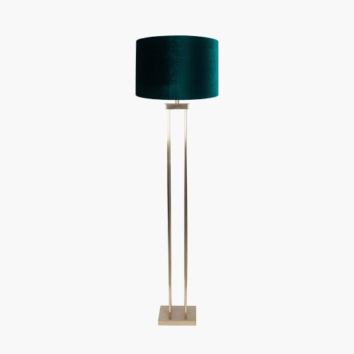 Langston Brass Base & Bow 45cm Green shade