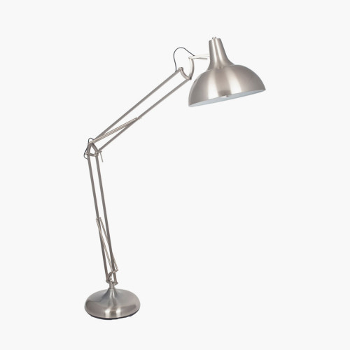 brushed chrome standard lamp