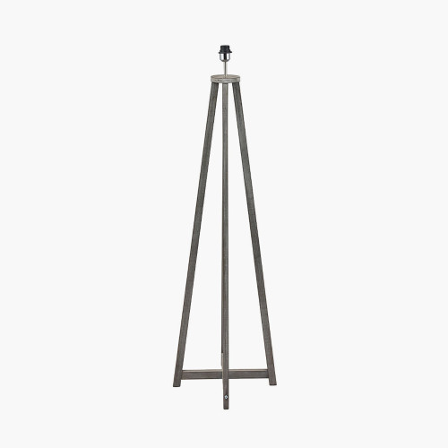 Whitby Grey Wash Wood Tapered 4 Post Floor Lamp