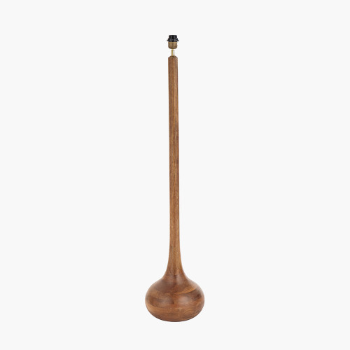 Toma Oiled Wood Tall Neck Floor Lamp