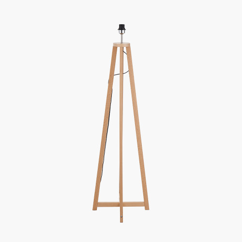 Whitby Natural Wood Tapered 4 Post Floor Lamp