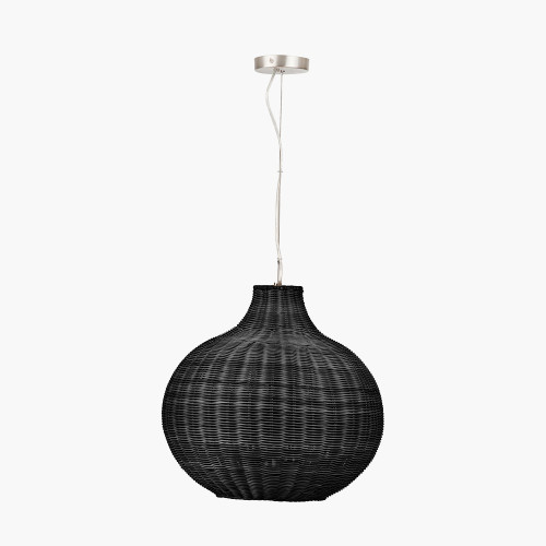 Allona Black Rattan Pendant