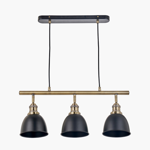 Augusto Black & Gold Task Bar Pendant 