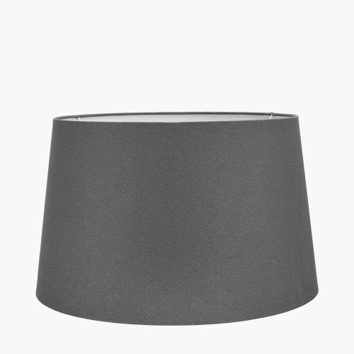 25cm Grey Handloom Tapered Cylinder Shade