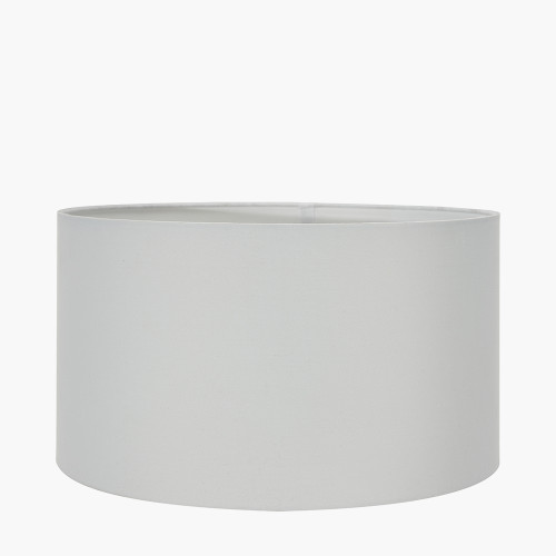 25cm Ivory Poly Cotton Cylinder Drum Shade