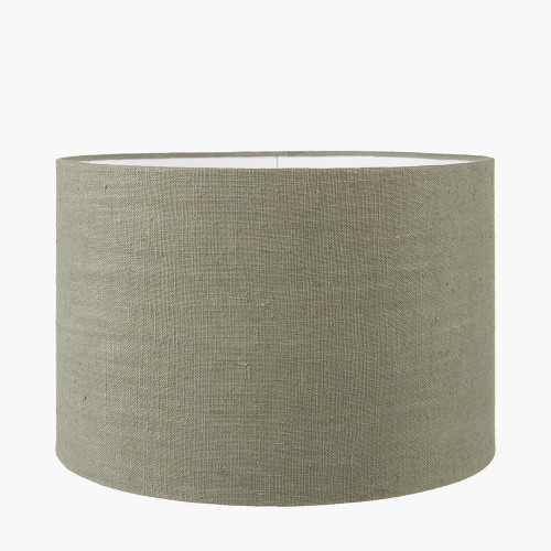 Edward 30cm Pistachio Green Linen Cylinder Shade