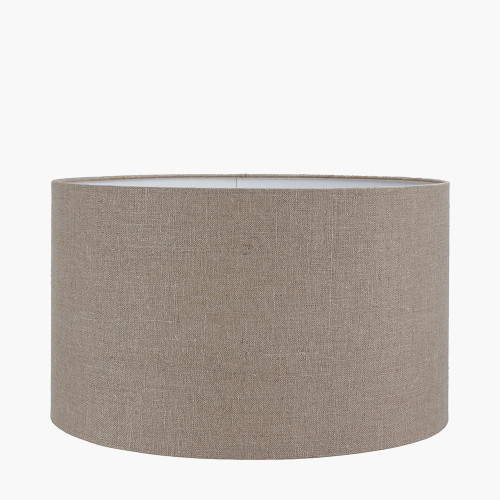 35cm Natural Linen Cylinder Shade